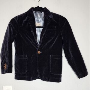 Scotch & Soda kids size 8 (128) navy velvet blazer.  Scotch Shrunk.